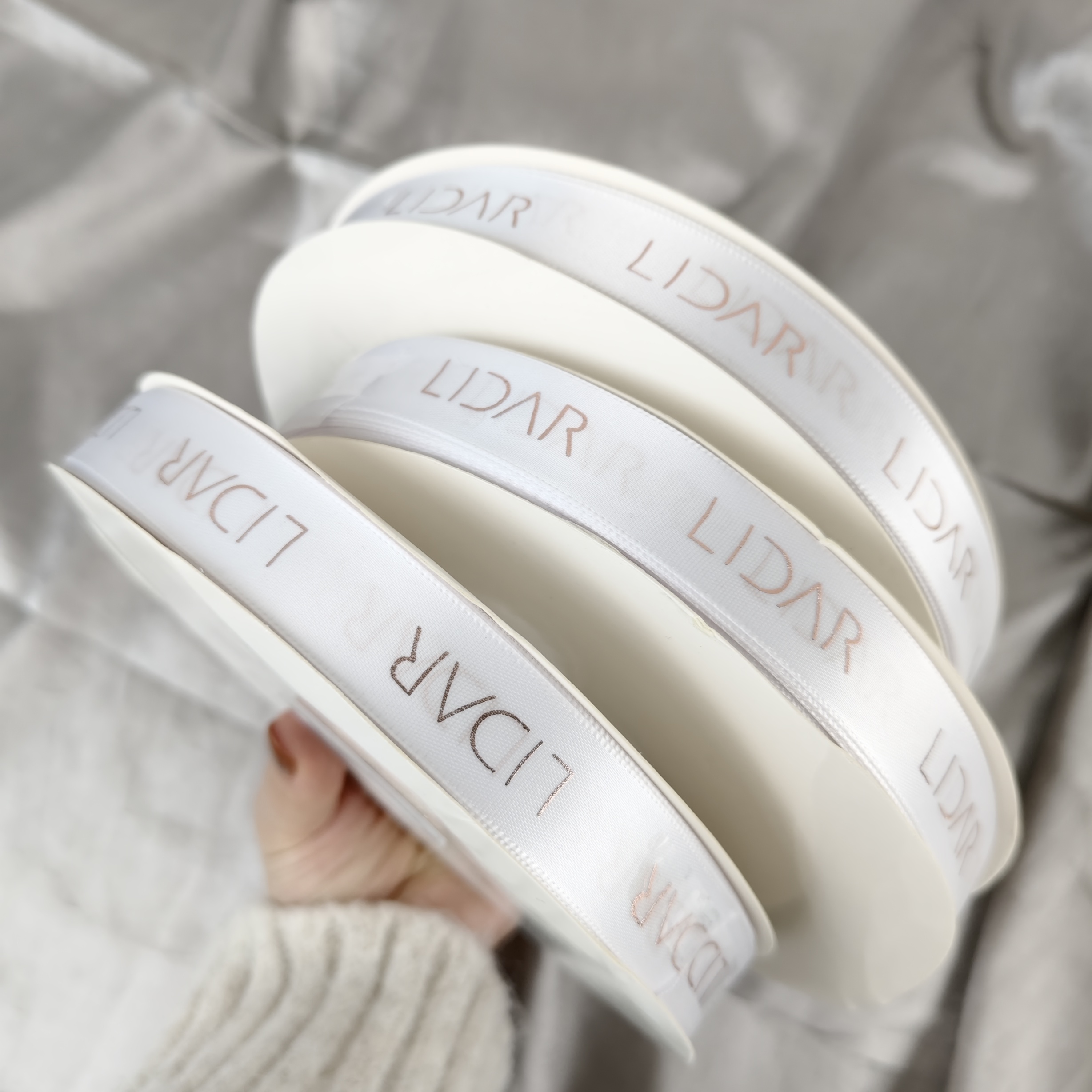 Factory Wholesale Gift Ribbons Custom Printed Logos 2cm Wide Gift Satin Ribbons