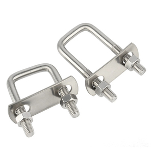 Perno en U de Acero Inoxidable 304 con 2 Tuercas, Abrazadera de Tubo en Forma de U, M6 M8 M12 M16, Liso - Product Image 1