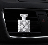 Clip de parfum pour voiture personnalisé, aromathérapie, huile essentielle, diffuseur de parfum pour voiture, flacon de parfum avec diamant, désodorisant pour voiture