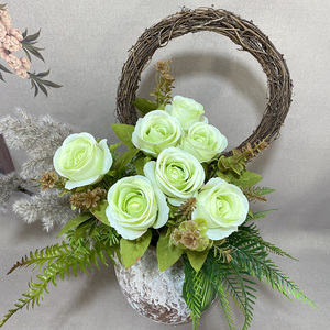 Meijiang 11-Đầu Hạnh Phúc <span class=keywords><strong>Rose</strong></span> Bud Nhà Máy Trực Tiếp Bán Buôn Tùy Chỉnh Đa-Màu Sắc Nhân Tạo <span class=keywords><strong>Rose</strong></span> Nụ Giáng Sinh Tốt Nghiệp - Product Image 2