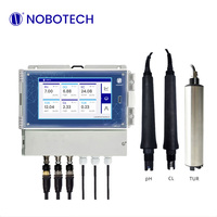 NOBOTECH Online Multi-parameter Water Analyzer NBDT-2800RTG dengan pH TDS ORP EC DO CL Turbidity Multiparameter Meter Analyzer