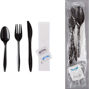The Latest Environmentally Friendly Degradable Knife Fork And Spoon Compostable Disposable Plastic Cpla Plastic Cutlery Set
