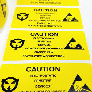 警告标志黄色防水重型警告警告安全标志墙贴标签户外 - Product Image 4