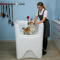 Nouvelle Conception Baignoire pour Animaux en Acrylique avec Fonction Massage et Drain Anti-Bouchon de Cheveux pour Toilettage Chien Chat Vente en Gros