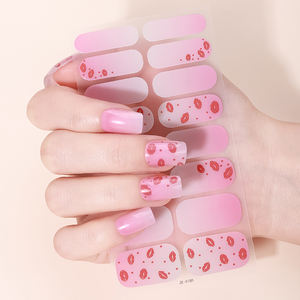 Fabricant Fournisseur Saint Valentin Série 3D Nail Art Autocollants <span class=keywords><strong>Français</strong></span> Lèvres Rouges Forme de Coeur Brillant Romantique Rose <span class=keywords><strong>Amour</strong></span> Design - Product Image 1