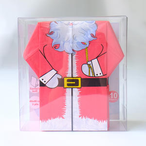 Santian papier 3 plis décoratif découpage debout T-Shirt forme <span class=keywords><strong>pré</strong></span>-plié serviettes de fête jetables imprimés Serviettes Style de sac - Product Image 4