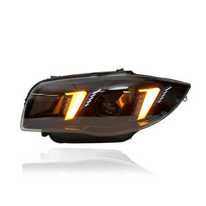Conjunto de Faros LED KGKB para <span class=keywords><strong>BMW</strong></span> Serie 1 <span class=keywords><strong>E87</strong></span> 116i 118i <span class=keywords><strong>120i</strong></span> 2004-2011, Proyector de Doble Haz, DRL de Doble Color, Estilo Bumerán - Product Image 3