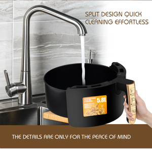 หม้อทอดไร้น้ำมันอัจฉริยะ RAF รุ่นทันสมัย ความจุขนาดใหญ่ หลายฟังก์ชั่น ผลิตจากพลาสติก ใช้ไฟฟ้า สำหรับทำเฟรนช์ฟรายส์ในครัวเรือน - Product Image 6