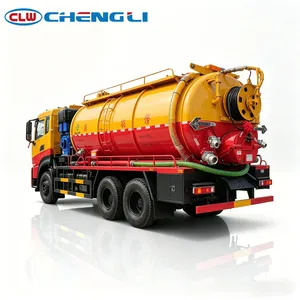 รถดูดสิ่งปฏิกูลแบบฉีดน้ำแรงดันสูง Dongfeng Kinland 6X4 ขนาด 22 ลูกบาศก์เมตร เครื่องยนต์ Cummins 320 แรงม้า พร้อมเครื่องยนต์เสริม - Product Image 6