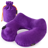 Oreiller de voyage gonflable pour voiture, best-seller, pliable, soutien du cou pour des trajets confortables