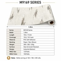 Usine de papier peint chinoise, largeur 1,06 mètre, gaufrage lourd avec grand PVC brillant / matériau non-tissé