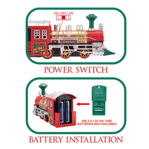 Giáo dục khác âm thanh đèn điện tử đầu máy xe lửa giáng sinh kỳ nghỉ đào tạo đồ chơi thiết lập đường sắt với Bộ theo dõi - Product Image 3