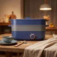 Prix usine 5L multifonctionnel cuisinière électrique antiadhésif carré marmite poêle à frire verre trempé pour ménage économiseur d'énergie