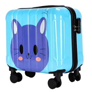 可爱随身行李儿童滚动行李便携式书包学校廉价动物ABS + 电脑儿童行李车轮