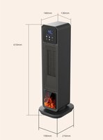 Calentador de Aire Portátil PTC Nuevo de Fábrica con Pantalla Táctil + Control Remoto, Ahorro de Energía para Calefacción de Piso en Hogar y Baño