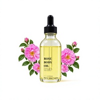 Minyak Bunga Mawar Damask 100% Murni, Cold Pressed, Infused Oil, Mencerahkan, Mengencangkan, Melembutkan, Menghidrasi, Menutrisi, Untuk Pijat Tubuh & Wajah