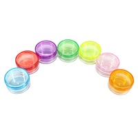 Flacon cosmétique transparent en plastique personnalisé de 3 ml/5 ml/10 ml, mini-récipient, petit pot en plastique transparent PS