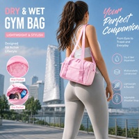 Sac de sport imperméable en gros avec compartiment sec/humide, sangle réglable pour femme, idéal pour le fitness, le yoga, les voyages, sac à bandoulière
