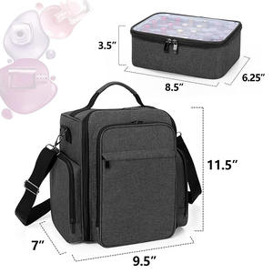 Sac Technique de Manucure Grande Capacité Nouveau Style avec Étiquette Personnalisée, Sac de Rangement pour <span class=keywords><strong>Vernis</strong></span> à Ongles avec Support de Lampe UV pour Salon ou Bricolage - Product Image 6