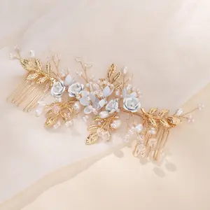 HY huanhuan bridal decoration wedding comb atmospheric flowers to hair styling accessories retro hand com