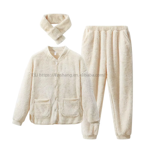 Pijamas de Terciopelo Coral Suave Japonés, Pijamas para Parejas, Ropa de Dormir a la Moda - Product Image 4