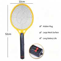 Raquette électrique anti-moustiques et insectes portative en gros, avec filet de sécurité 3 couches, écologique et batterie remplaçable
