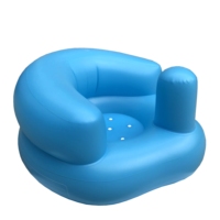 Siège d'apprentissage gonflable en PVC pour bébé, canapé portable pour l'apprentissage de la position assise, chaise de repas pour 3-30 mois, utilisation intérieure/extérieure