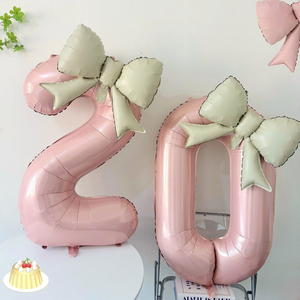 Combo <span class=keywords><strong>de</strong></span> Globos <span class=keywords><strong>de</strong></span> Número 0-9 con Lazo Rosa Coqueta para Decoración <span class=keywords><strong>de</strong></span> Fiesta <span class=keywords><strong>de</strong></span> Cumpleaños <span class=keywords><strong>de</strong></span> Niña - Product Image 6