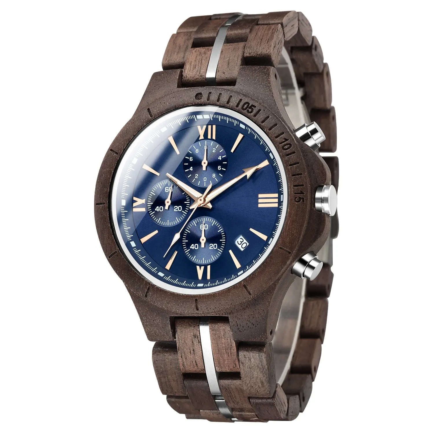 High quality 1023 wholesale handmade wood color fashion life waterproof wooden watch for men