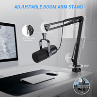 Nouveau microphone dynamique professionnel USB Type-C et XLR avec suppression du bruit et design léger pour les conférences et l'utilisation sur ordinateur de bureau