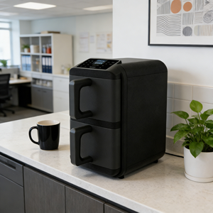 <strong>Family</strong> Size 10L Electric Dual Zone Stainless Steel <strong>Air</strong> <strong>Fryer</strong> 2900W Double Pot Digital Control for Healthy Cooking - Product Image 1