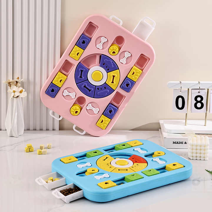 Pink Advanced Interactive Dog Puzzle Toy - Multi-Mechanism Treat Dispensing