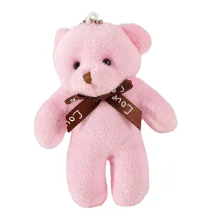 New Wholesale Mini Small Soft Teddy Bear Keychain Custom Plush Stuffed Animals Toy Dolls