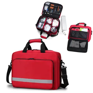Professionelle multifunktions durable red farbe outdoor camping medical spezifikation von first aid kit tasche