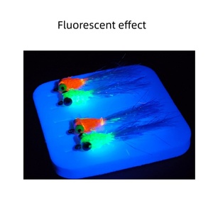 Vente flash 19,9 mm 8 #   Hameçons 2 couleurs, 5 pièces par boîte, phosphorescents pour brochet et lucioperche, leurres de pêche artificiels réfléchissants à flash - Product Image 4