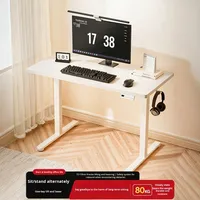 Bureau en acier réglable en hauteur électrique, bureau intelligent pour ordinateur, bureau de jeu, bureau d'étude à domicile, poste de travail