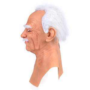 Venta caliente Halloween Script Kill White Hair White Beard Old Man Mask Fun Mask of Horror Spooky Latex Party Props Mask - Product Image 2