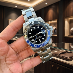 นาฬิกา GMT NH34 S โลโก้ Seiko กลไกสปอร์ต ขนาด 20 มม. หน้าปัด MOD สำหรับดำน้ำ กันน้ำ คริสตัลอะนาล็อก สายสแตนเลส - Product Image 2
