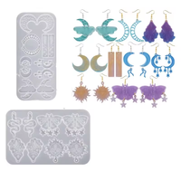 Cetakan Resin Silikon Anting Bentuk Beragam untuk Resin Epoksi
