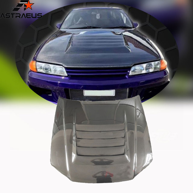 Nissan Skyline GTR R32 1989-1994 Hood Carbon Fiber Car Parts with New Condition and Included Screws
