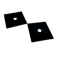 Accessoires de cuisine lavables en PTFE + fibre de verre, revêtement noir et marron pour brûleur, compatible lave-vaisselle et four