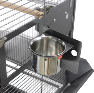 <span class=keywords><strong>Jaula</strong></span> de Lujo Grande de Metal Negro con 4 Ruedas <span class=keywords><strong>para</strong></span> Loros, Canarios, Guacamayos y Periquitos, Venta al por Mayor - Product Image 4