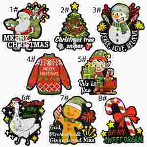Nouveaux badges cadeaux de Noël, écussons thermocollants brodés en forme de canard de Noël pour vêtements et décoration de chapeaux - Product Image 1