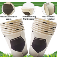 Anyou Sports Theme Gobelets jetables 9 oz Football Soccer Gobelets en papier Ball Game Party Office Drinkware Supply for Hot Cold Drinking