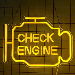 자동차 자동차 수리점 차고 룸 남자 동굴에 대한 체크 엔진 라이트 네온 사인 LED 네온 라이트 - Product Image 2