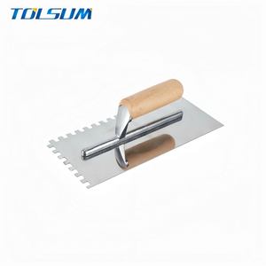 Alat Trowel Baja Anti Karat Gagang Kayu Kelas Industri & DIY untuk Membuat Alur Beton, Plester, dan Pemolesan Semen/Stucco 12 inci - Product Image 6