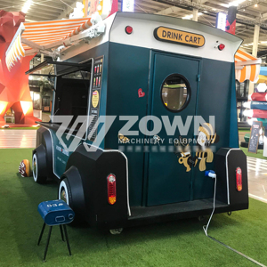 Camion de restauration personnalisé bicolore avec grande fenêtre de service, véhicule mobile pour boissons et desserts - Product Image 2