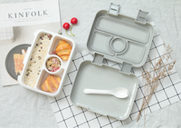 Boîtes à lunch Bento Boîte à lunch pour enfants, sans BPA, contenants à lunch à 4/5 compartiments pour adultes/enfants/tout-petits
