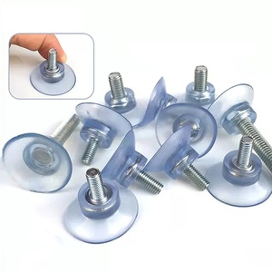 Tornillo <span class=keywords><strong>M6</strong></span>/M8, ventosa de goma transparente, ganchos de tuerca giratoria para tapas de mesa de vidrio, herramienta de almacenamiento, gancho para colgar cuadros de pared - Product Image 1