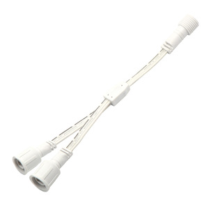 Waterproof 3-Core Flat Power Extension <b>Cable</b> Ip65 Pvc Shell For <b>Outdoor</b> Eaves <b>Lights</b> Y-Type Connection - Product Image 2